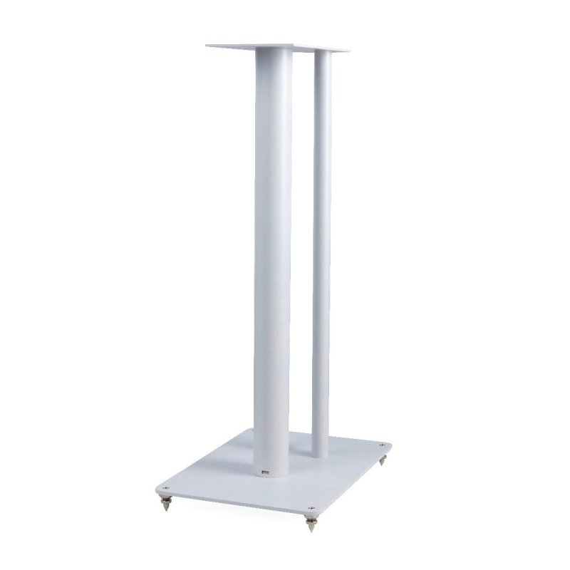 Q Acoustics Q3030FSi speaker stand in white - side angle view