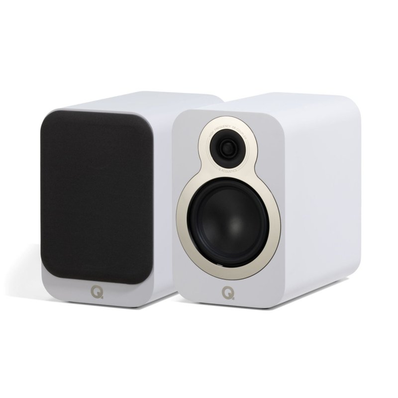 Q Acoustics 3030c Bookshelf Speakers Satin White (Pair)