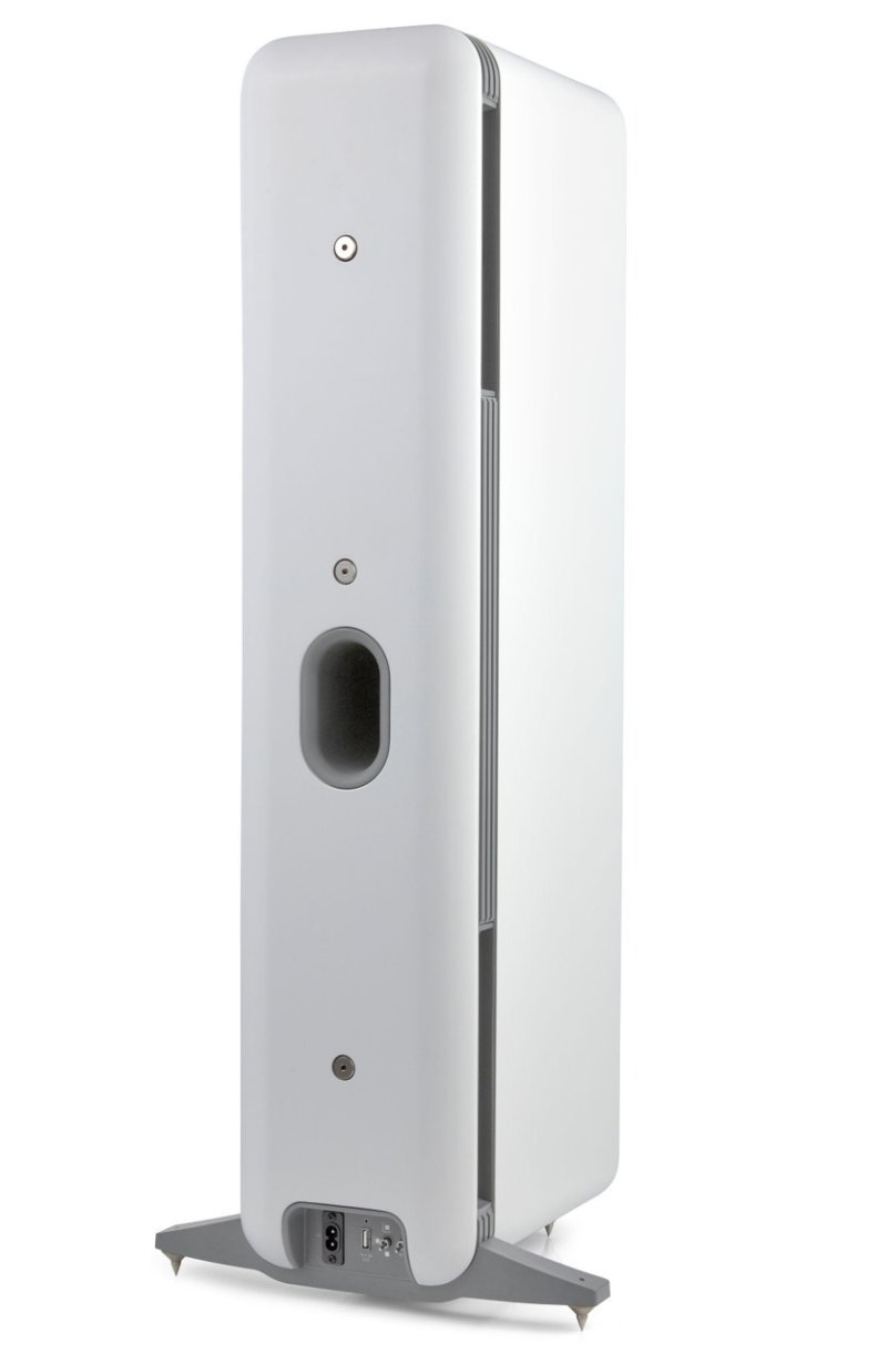 Q Acoustics Q Active 400 Floorstanding Speakers White (Pair) — rear view