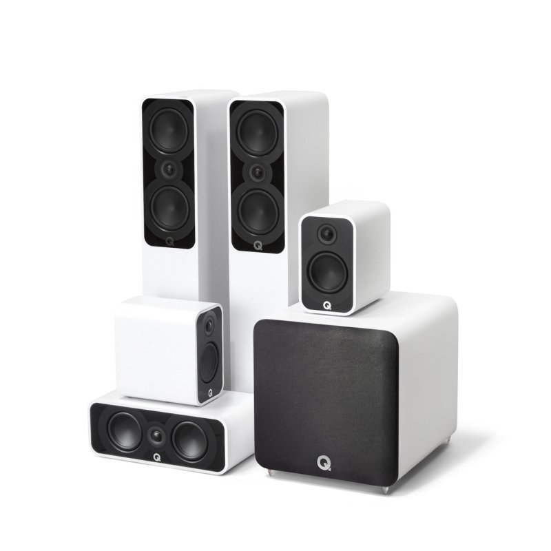 Q Acoustics 5040 Floorstanding Speakers Satin White (Pair) — 5000 series family