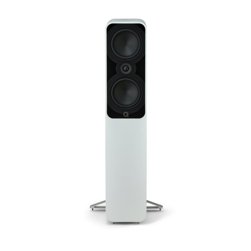 Q Acoustics 5050 Floorstanding Speakers Satin White (Pair) — front view