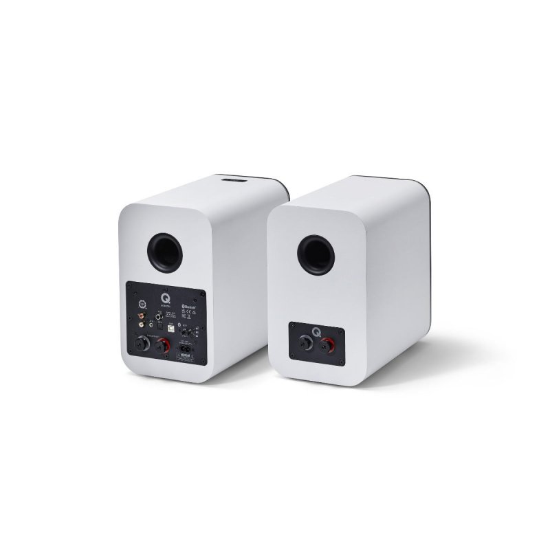 Q Acoustics M20 HD Wireless Music System White — rear pair view