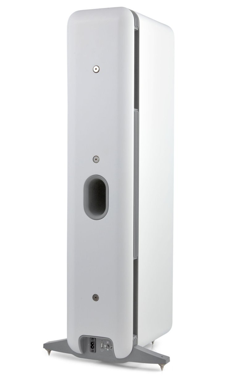 Q Acoustics Q Active 400 Floorstanding Speakers White (Pair) — rear view