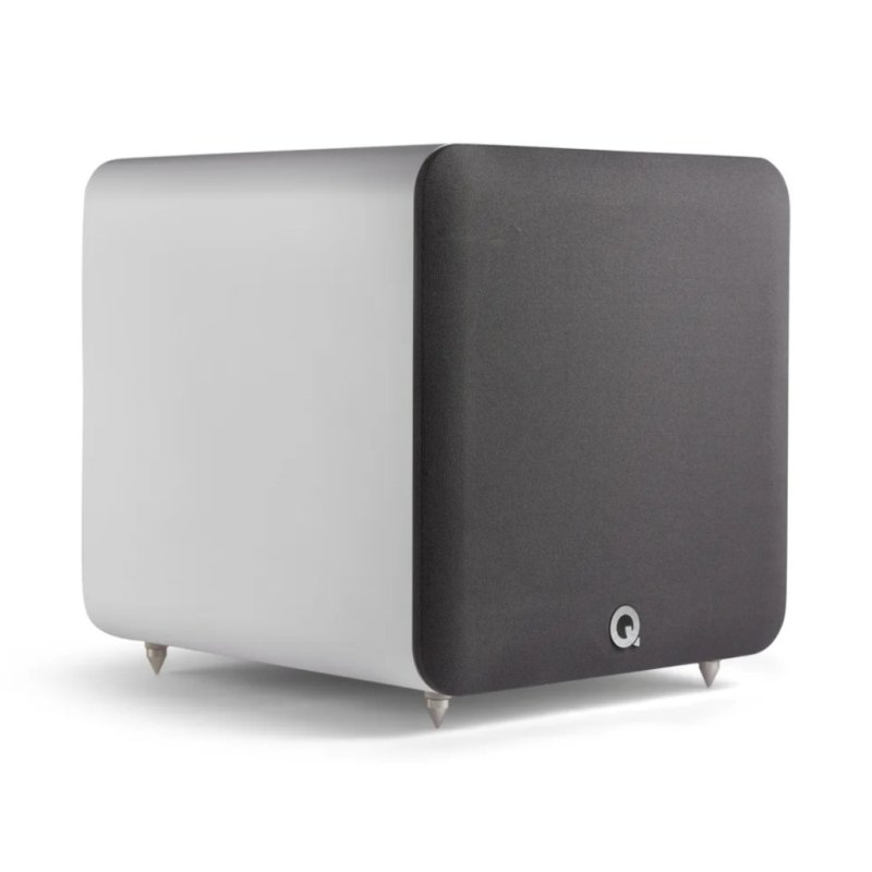 Q Acoustics Q SUB 100 Subwoofer White — front angle view