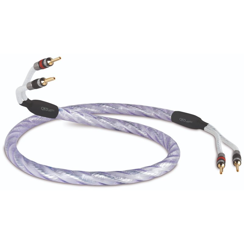 QED Signature Genesis Silver Spiral Terminated Speaker Cable (2m Pair)