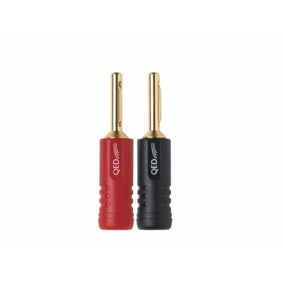QED Screwloc ABS 4mm Banana Plugs (5 Red, 5 Black)