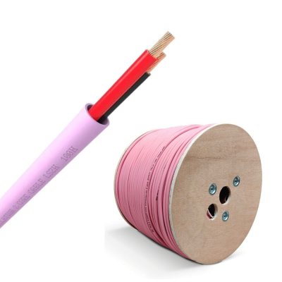 QED QX16/2 LSZH Speaker Cable Pink (100m Reel)