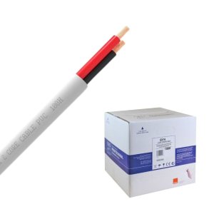 QED QX16/2 PVC Speaker Cable White (100m Reel)