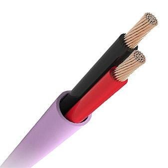 QED QX16/2 LSZH Speaker Cable Pink (300m Reel) — conductor close-up