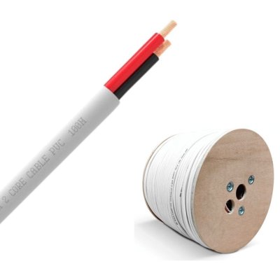 QED QX16/2 PVC Installation Speaker Cable White (300m Reel)