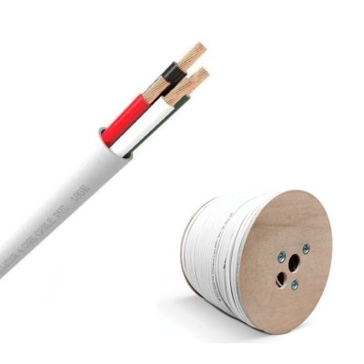 QED QX16/4 Professional 4-Core Speaker Cable White PVC (300m Reel)