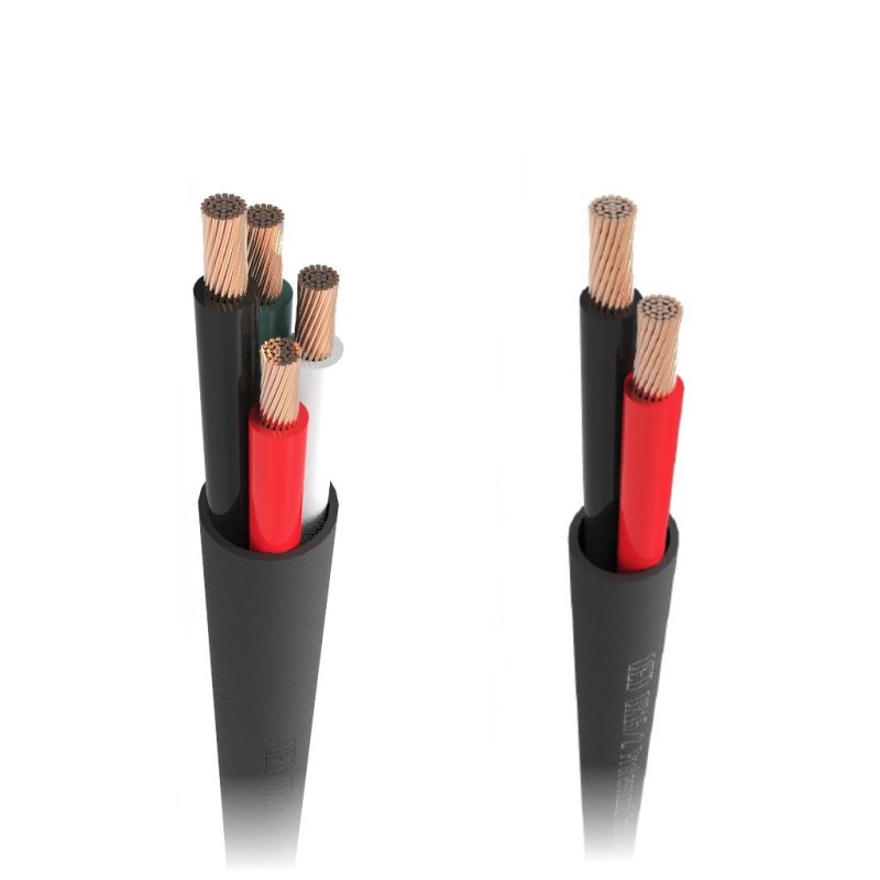 QED QX16/4 PE Outdoor Speaker Cable Black (300m Reel)