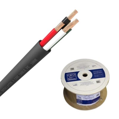 QED QX16/4 PE Outdoor Speaker Cable Black (300m Reel)