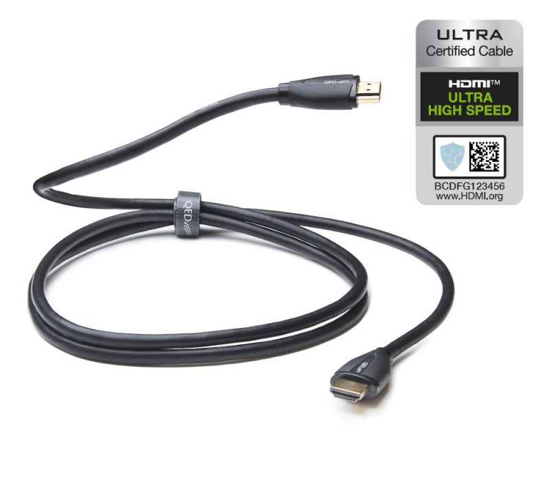 QED HDMI Active Optical Cable (50m Single) — cable with connectors
