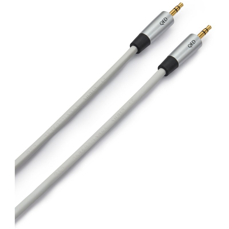 QED Performance J2J plugs and cool grey TPE jacket shown at an angle
