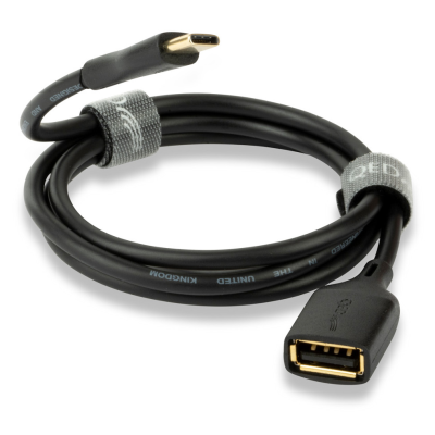 QED Connect USB C(M)-A(F) (0.15m Single)