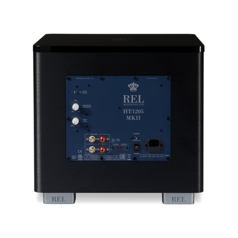 REL Acoustics HT/1205 MKII Subwoofer Black — rear panel