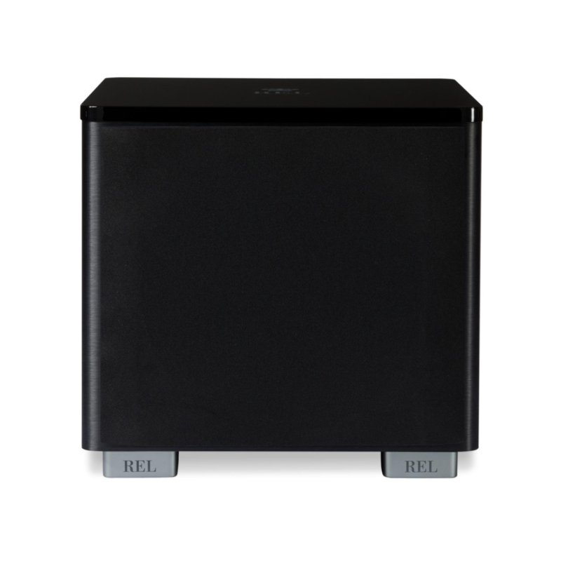 REL Acoustics HT/1205 MKII Subwoofer Black — front view (grille on)