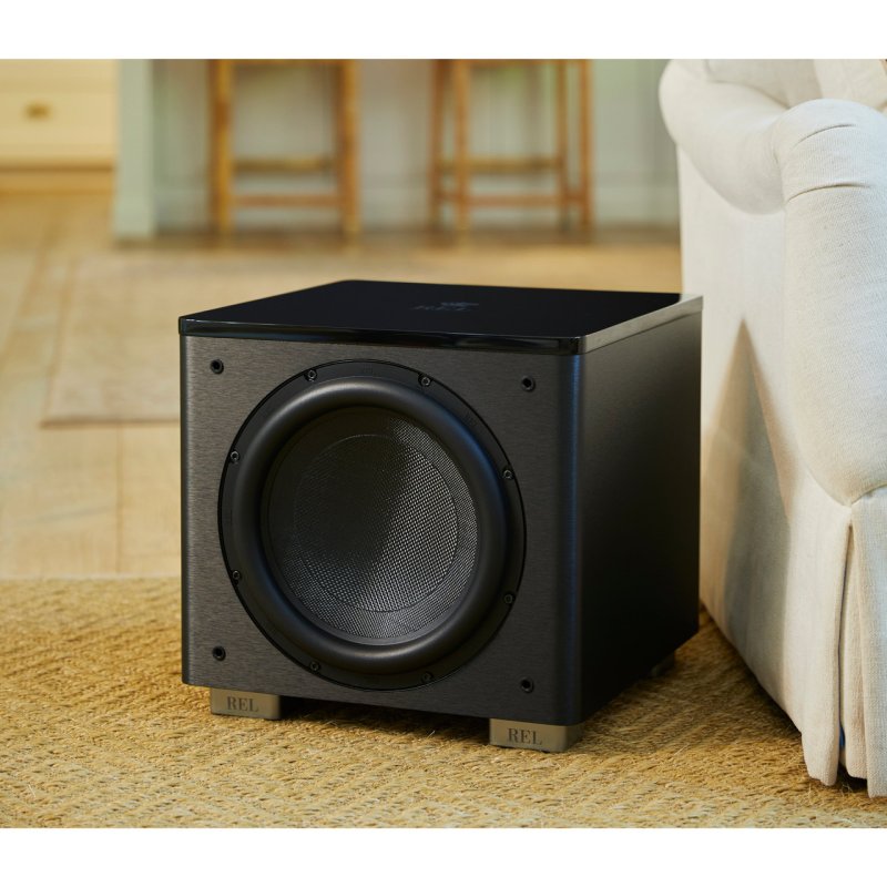 REL Acoustics HT/1205 MKII Subwoofer Black — lifestyle (living room)
