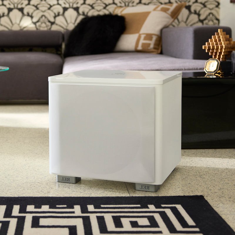 REL Acoustics HT/1205 MKII Subwoofer White — lifestyle