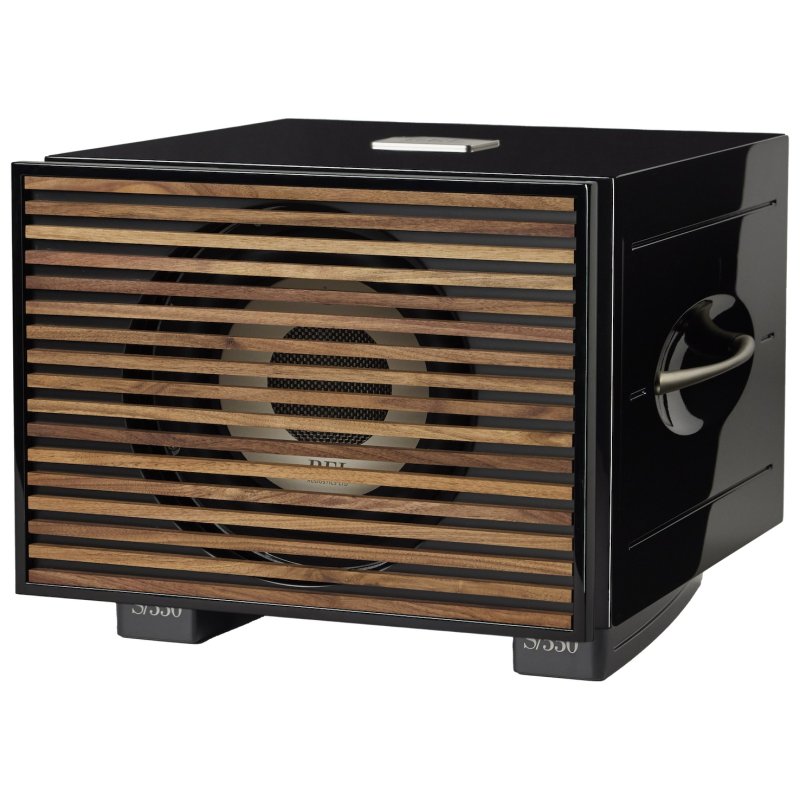 REL Acoustics S/550 Subwoofer Piano Black with optional Premium Wood grille