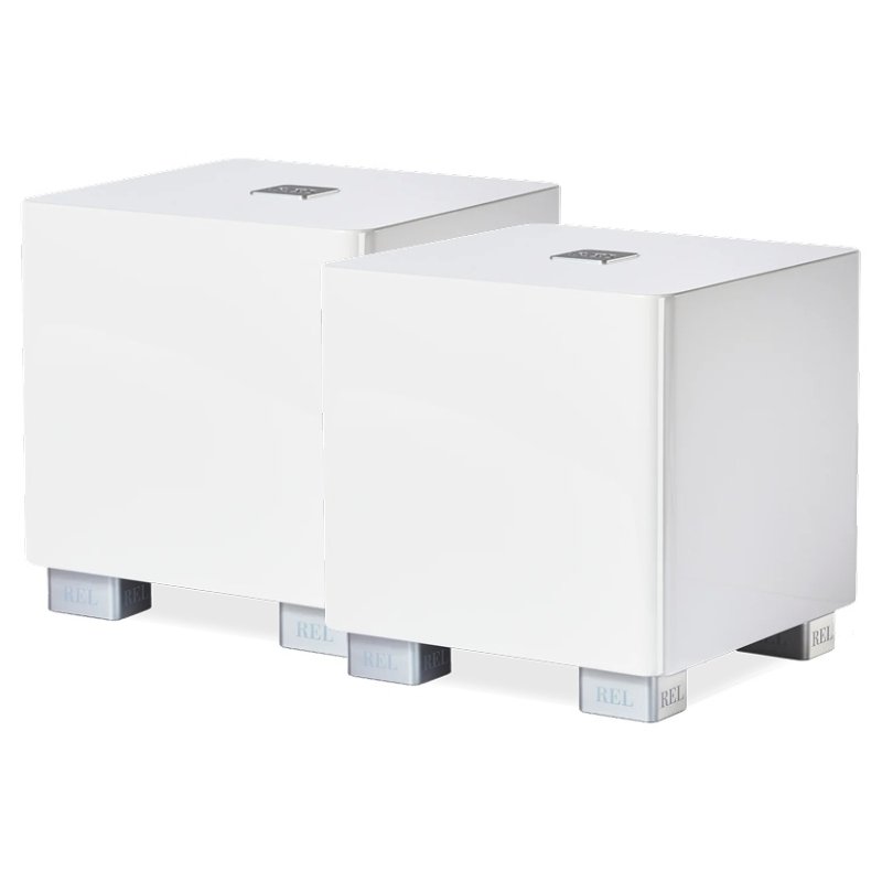 REL Acoustics T/5x Subwoofer White — pair view