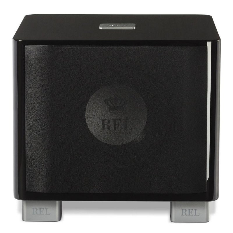 REL Acoustics T/7x (Piano Black) front view with grille
