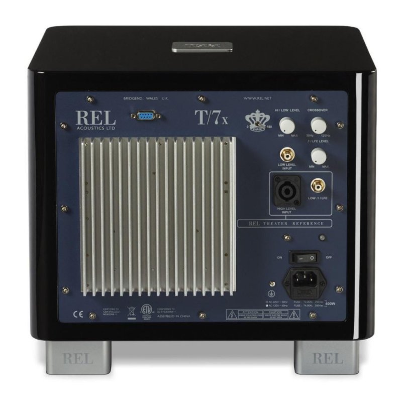 REL Acoustics T/7x (Piano Black) rear view