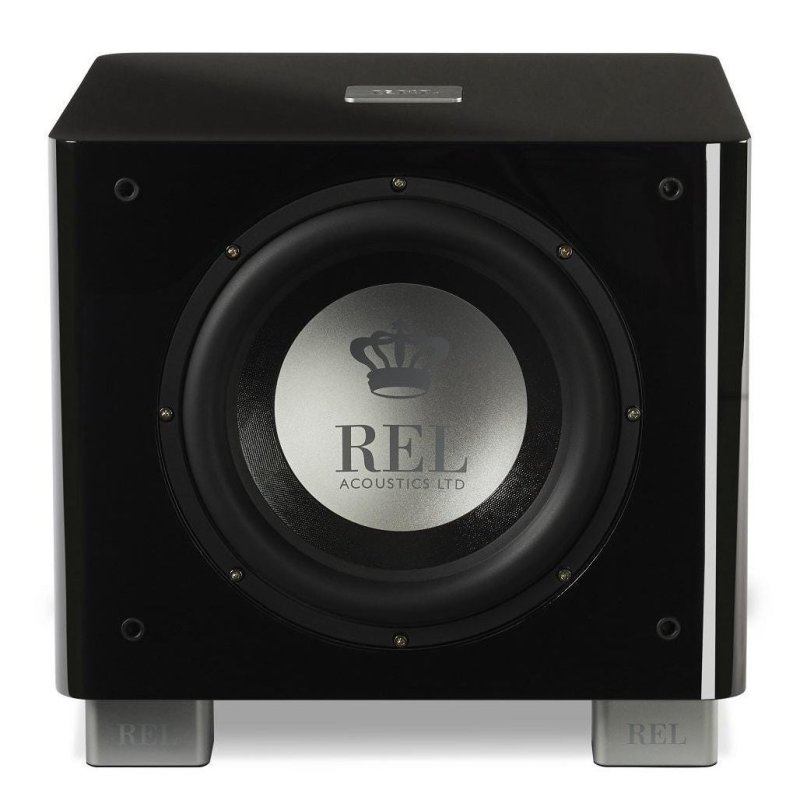 REL Acoustics T/9x Subwoofer Piano Gloss Black — front view