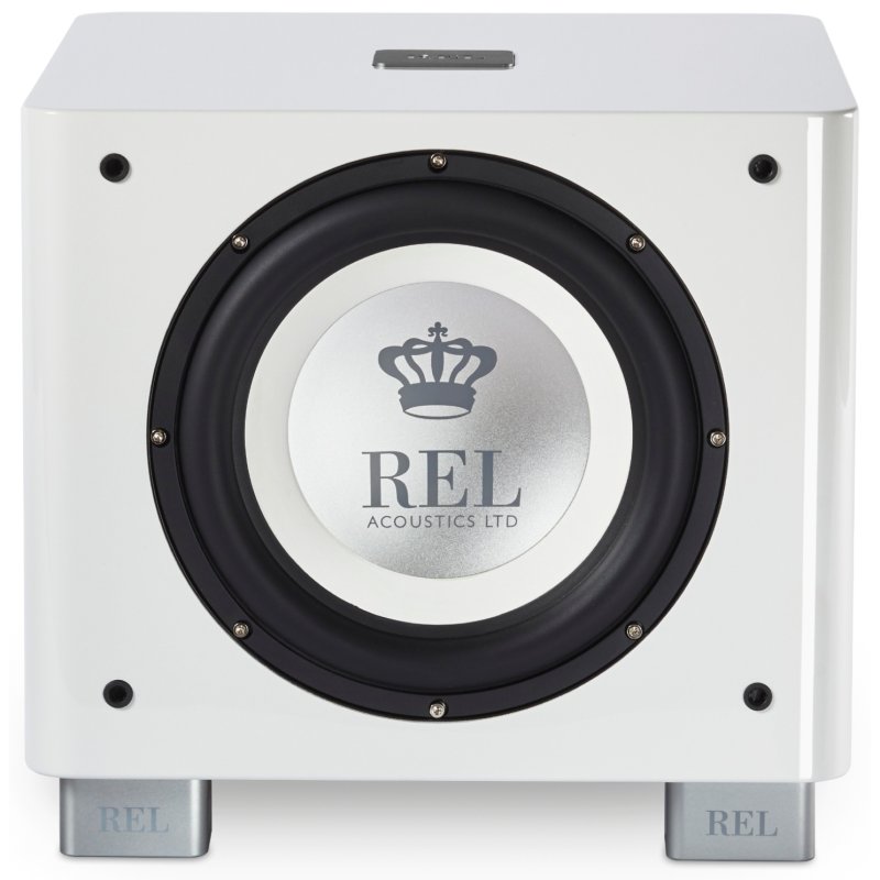 REL Acoustics T/9x Subwoofer High Gloss White — front view