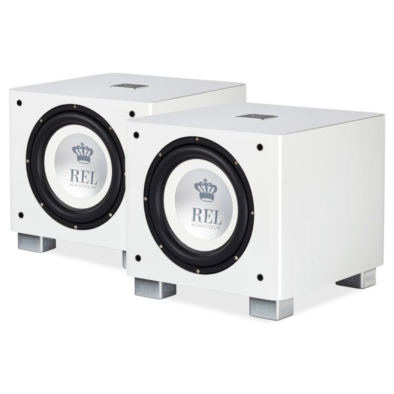 REL Acoustics T/9x Subwoofer High Gloss White — stereo pair