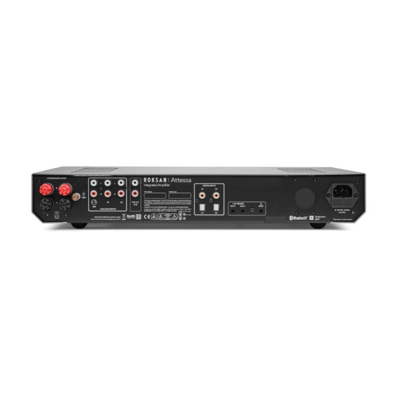 Roksan Attessa Integrated Amplifier Black — rear panel