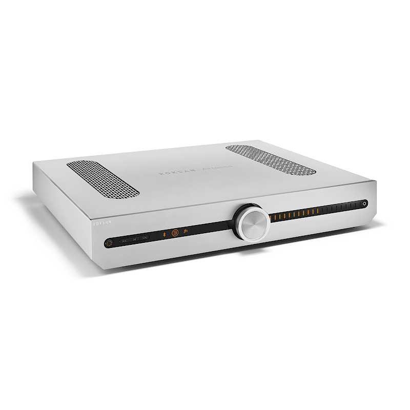 Roksan Attessa Streaming Amplifier Silver — angled view