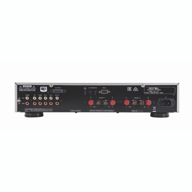 Rotel A11 Tribute Integrated Stereo Amplifier Black — rear panel
