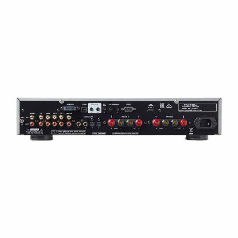 Rotel A12 MKII Integrated Amplifier Black — rear panel
