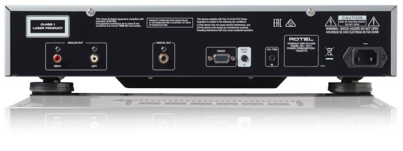 Rotel CD11 Tribute CD Player Silver — rear panel