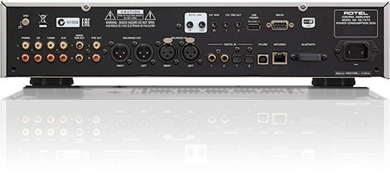 Rotel RC-1572 Pre-Amplifier Silver — rear panel