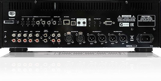 Rotel RC-1590 Pre-Amplifier Black — rear panel