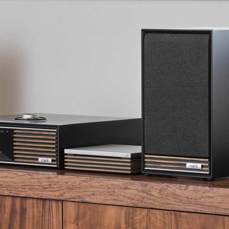 Ruark R-CD100 CD Player — lifestyle with 100 Series system