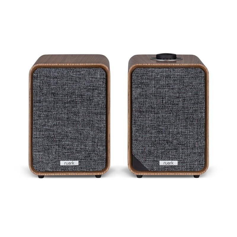 Ruark MR1 Mk3 Active Bluetooth Speakers Walnut (Pair) — front view