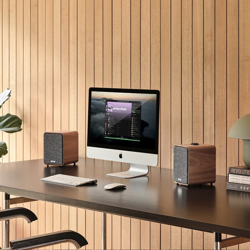 Ruark MR1 Mk3 Active Bluetooth Speakers Walnut (Pair) — lifestyle