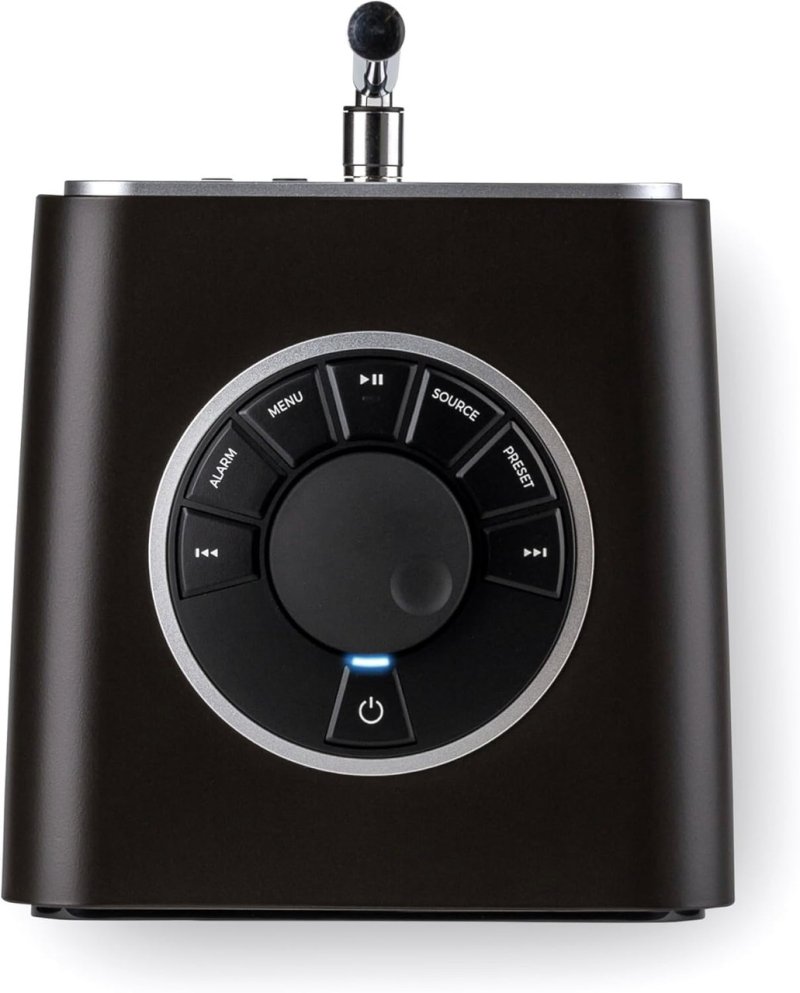 Ruark R1 Mk4 Deluxe Bluetooth Radio Espresso — top view showing RotoDial controls