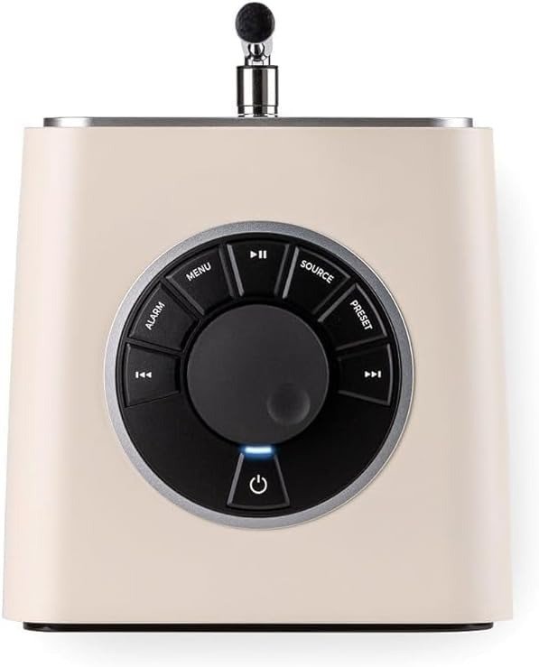 Ruark R1 Mk4 Deluxe Bluetooth Radio Light Cream — top view showing RotoDial controls