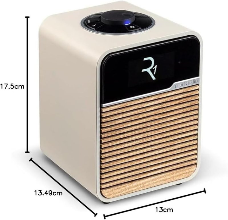 Ruark R1 Mk4 Deluxe Bluetooth Radio Light Cream — dimensions diagram
