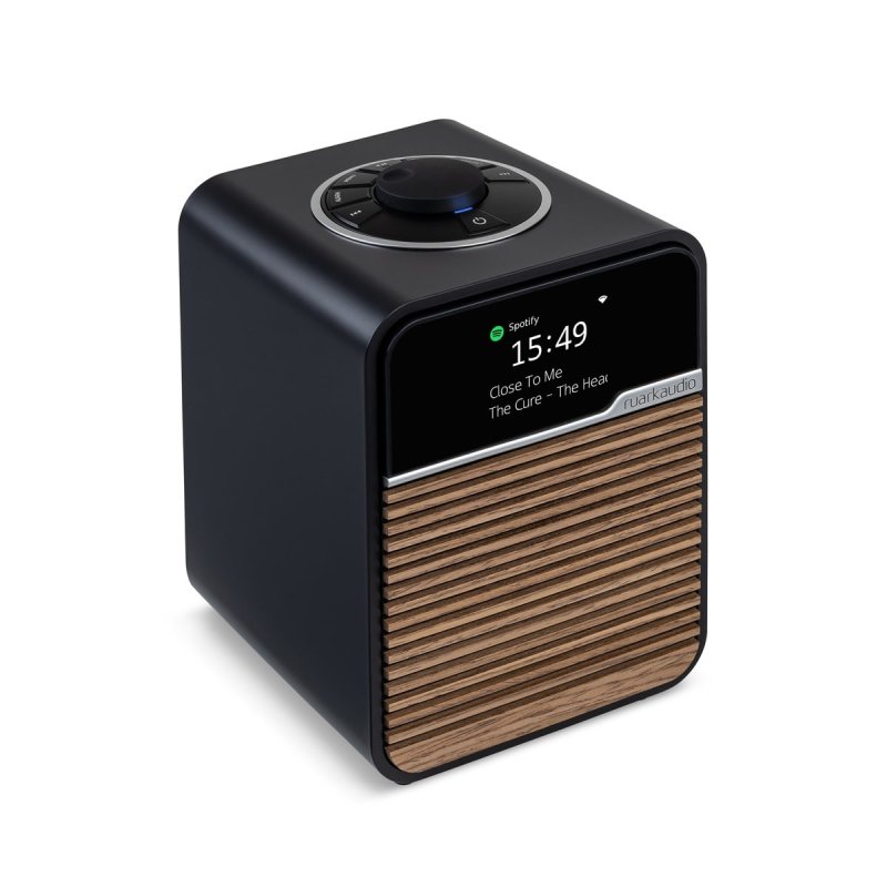 Ruark R1S Smart Radio Charcoal — top view showing RotoDial controls