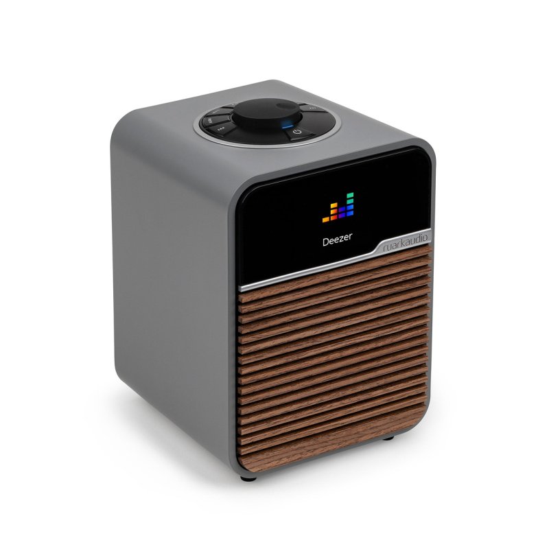 Ruark R1S Smart Radio Mid Grey — hero view (top detail)