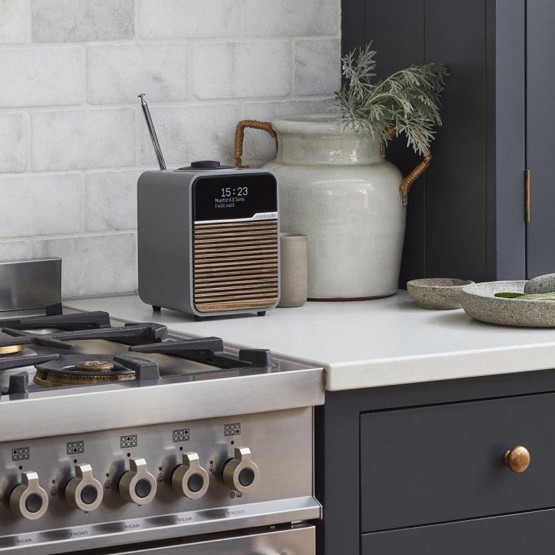Ruark R1S Smart Radio Mid Grey — lifestyle (kitchen)