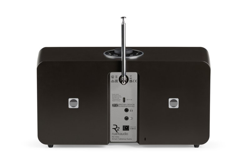 Ruark Audio R2 Mk4 Smart Music System (Espresso) - rear connections