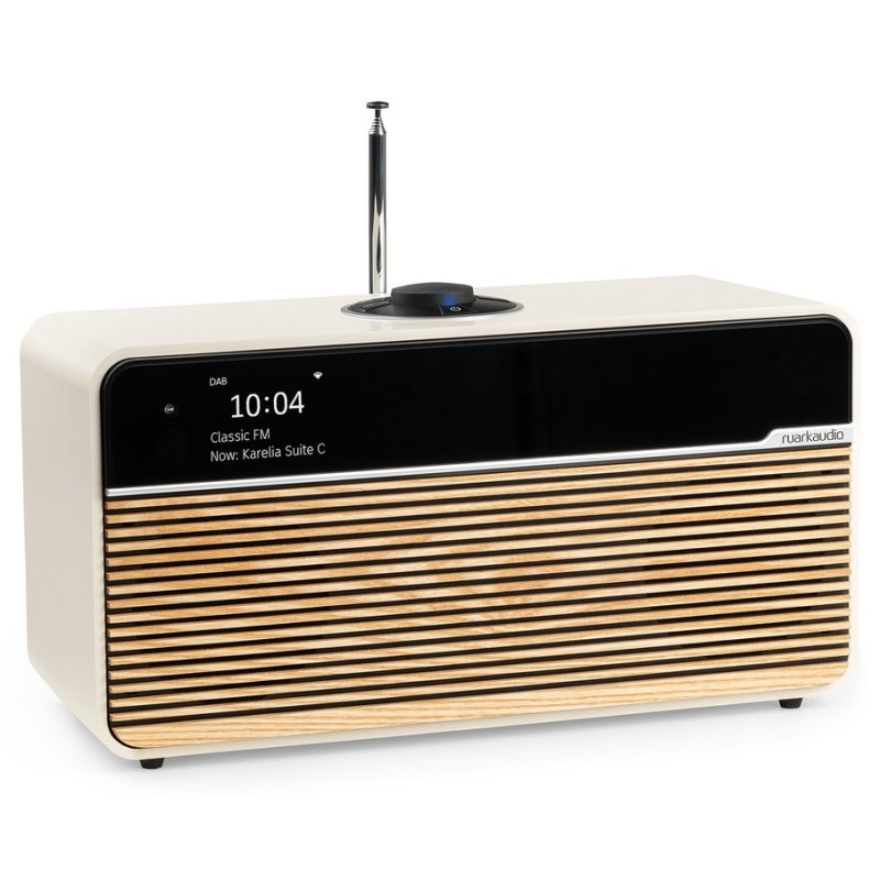 Ruark Audio R2 Mk4 Smart Music System in Light Cream - Angle View