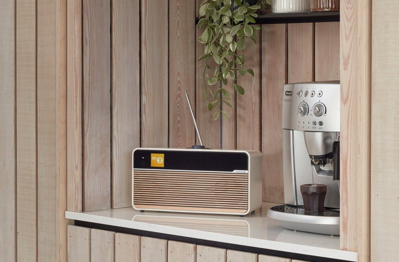 Ruark Audio R2 Mk4 Smart Music System in Light Cream - In-Home Setting